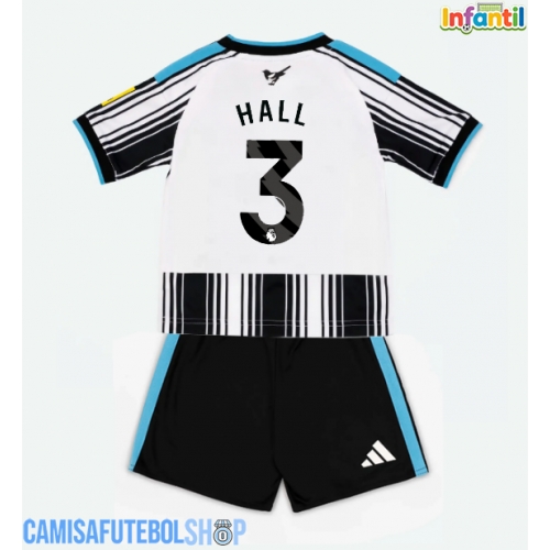 Camisa de time de futebol Newcastle United Lewis Hall #3 Replicas 1º Equipamento Infantil 2026-27 Manga Curta (+ Calças curtas)